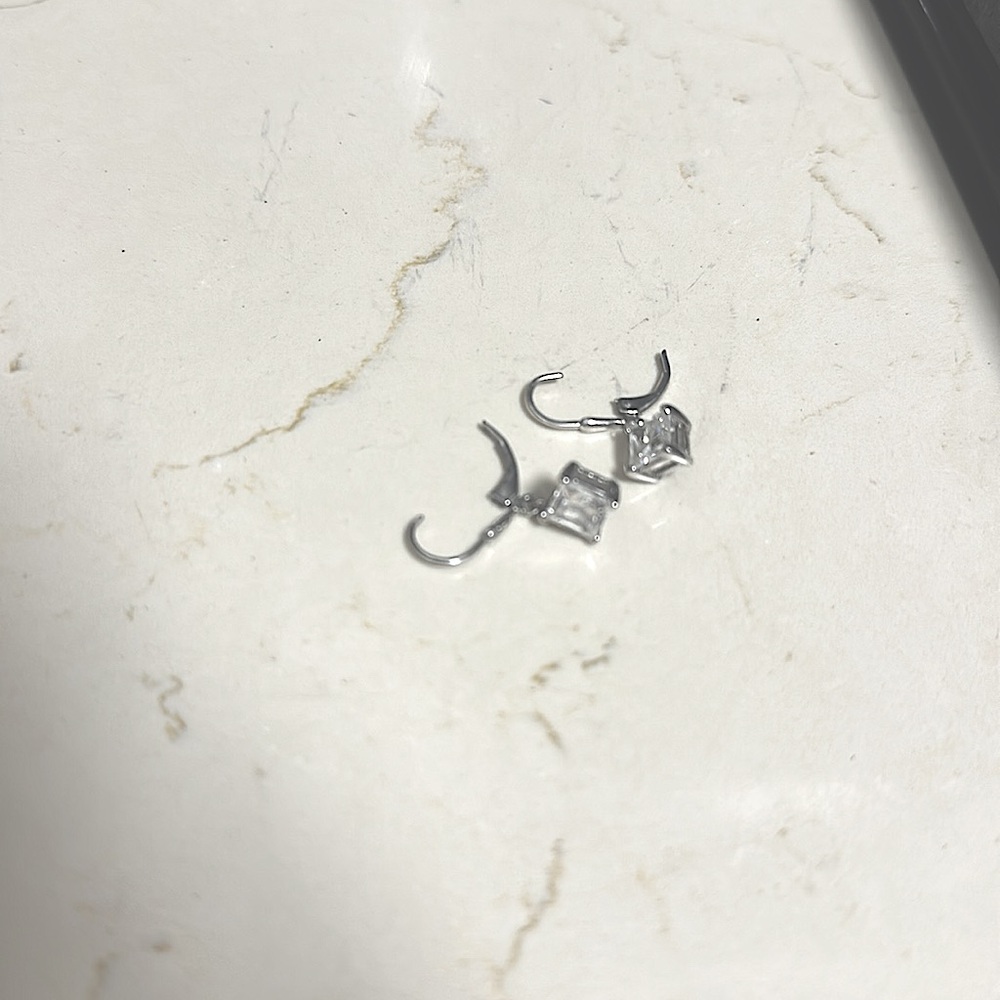 JCM .925 silver diamond (CZ) earrings